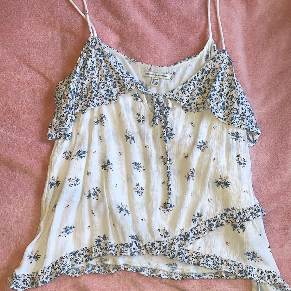 Floral spaghetti strap tank top
